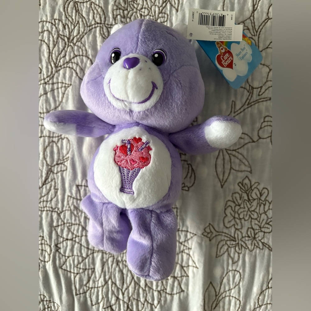 NWT / Care Bears / Share Bear / 20th Anniversary Edition / 8” inch plush